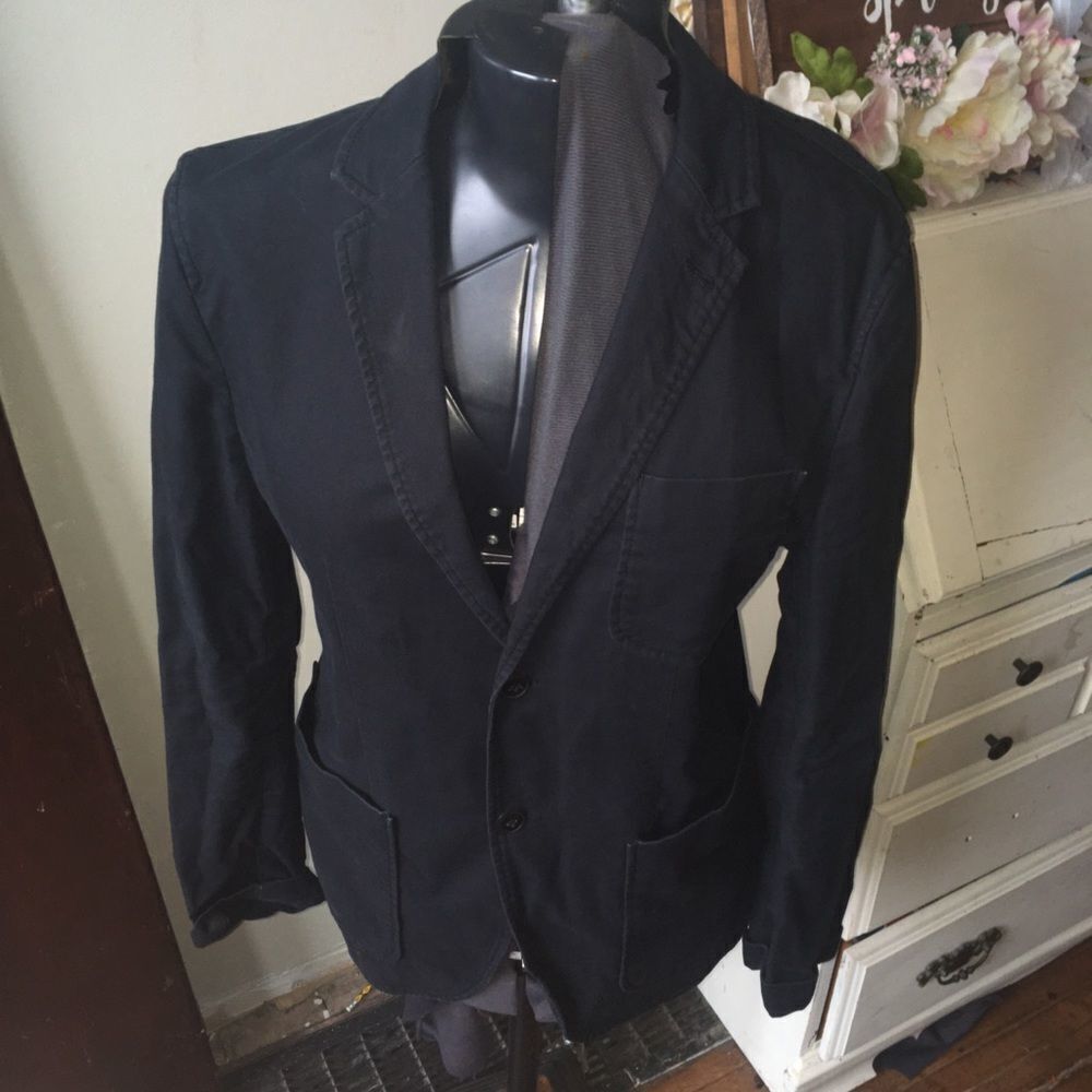Club Monaco black slim fit casual one button S blazer